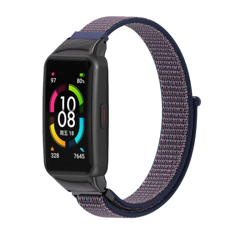For Huawei Band 6 / Honor Band 6 / 7  Mijobs Breathable Nylon Watch Band(Midnight Blue Black) - Watch Bands by MIJOBS | Online Shopping South Africa | PMC TechLife | Buy Now Pay Later Mobicred