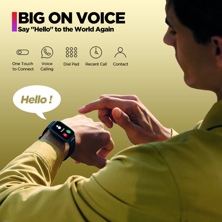 Zeblaze Btalk 1.86 inch Large Color Display Voice Calling Health and Fitness Smart Watch(Black) - free shipping - PMC TechLife - Order now!