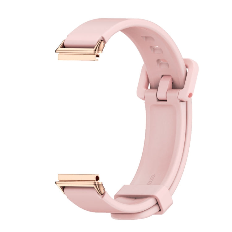 For Huawei Band 7 / 7 NFC MIJOBS Breathable Silicone Watch Band(Pink Rose Gold) - Watch Bands by MIJOBS | Online Shopping South Africa | PMC TechLife | Buy Now Pay Later Mobicred