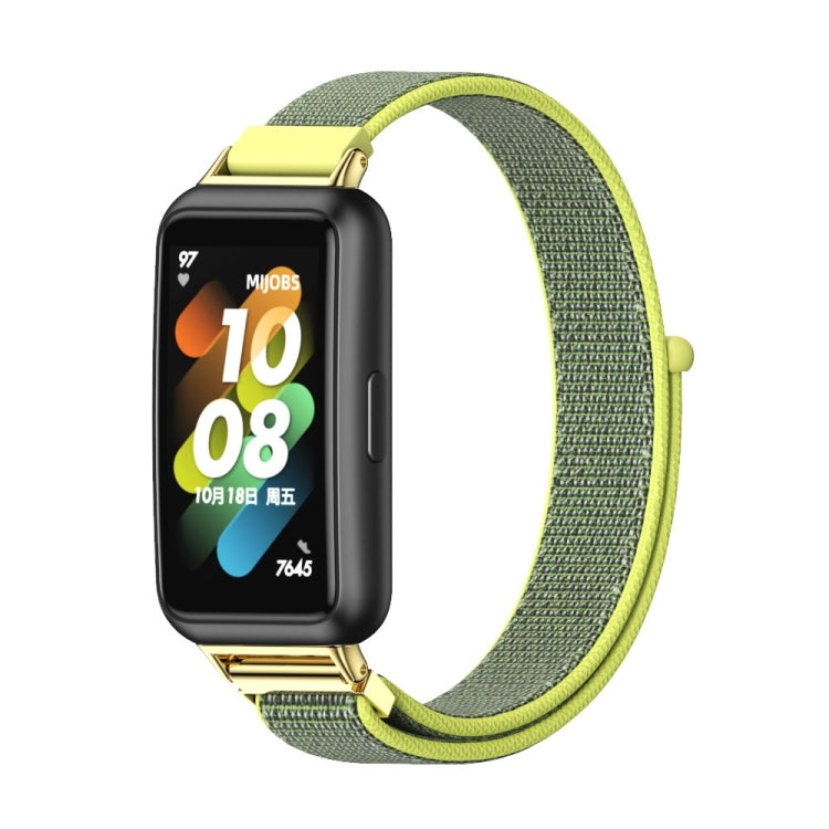 For Huawei Band 7 / 7 NFC Mijobs Breathable Nylon Watch Band(Bright Gold) - Watch Bands by MIJOBS | Online Shopping South Africa | PMC TechLife | Buy Now Pay Later Mobicred