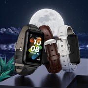 For Huawei Band 7 / 7 NFC MIJOBS Cowhide Leather Watch Band(White Silver)