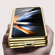 For Samsung Galaxy Z Fold4 GKK Phantom Electroplating Full Coverage Phone Case(Transparent)