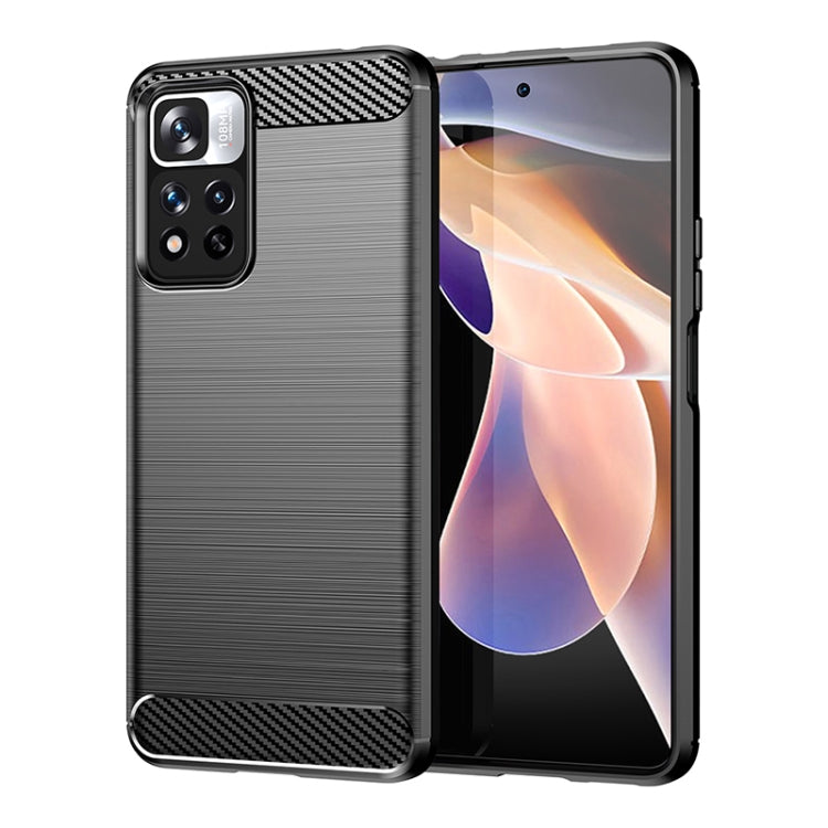 For Xiaomi Redmi Note 11 Pro / Note 11 Pro+ Brushed Texture Carbon Fiber TPU Case(Black) - free shipping - PMC TechLife - Order now!