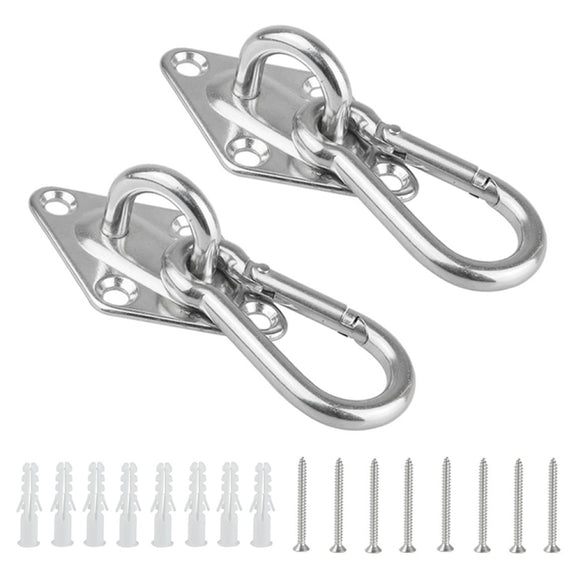 2 PCS 5mm 304 Stainless Steel Sand Bag Ceiling Hook Heavy Duty Swing Hangers