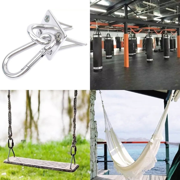 2 PCS 5mm 304 Stainless Steel Sand Bag Ceiling Hook Heavy Duty Swing Hangers