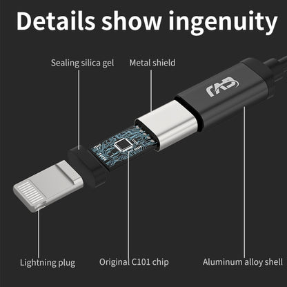 CVJ CM1 8 Pin Male to 3.5mm Female Earphone Audio Adapter(Silver) - free shipping - PMC Jewellery - Order now!