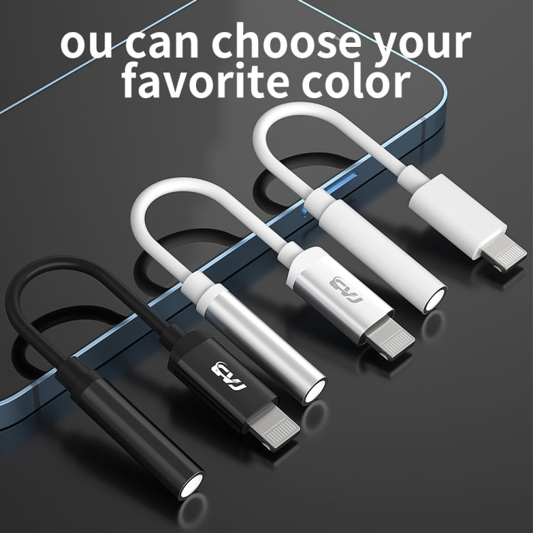 CVJ CM1 8 Pin Male to 3.5mm Female Earphone Audio Adapter(White) - free shipping - PMC Jewellery - Order now!
