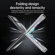 For Samsung Galaxy Z Flip4 SULADA Shockproof Plating PC Transparent Protective Case(Black)