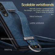 For Samsung Galaxy Z Fold4 SULADA Cool Series PC + Leather Texture Skin Feel Shockproof Phone Case(Red)