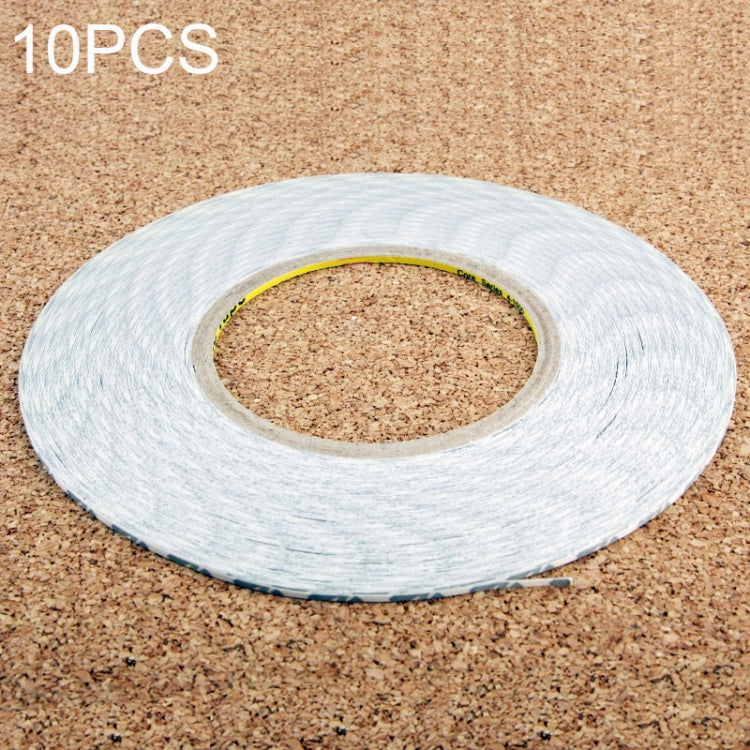 10 PCS 1mm Double Sided Adhesive Sticker Tape for Phone Touch Panel Repair, Length: 50m(White) - free shipping - PMC TechLife - Order now!