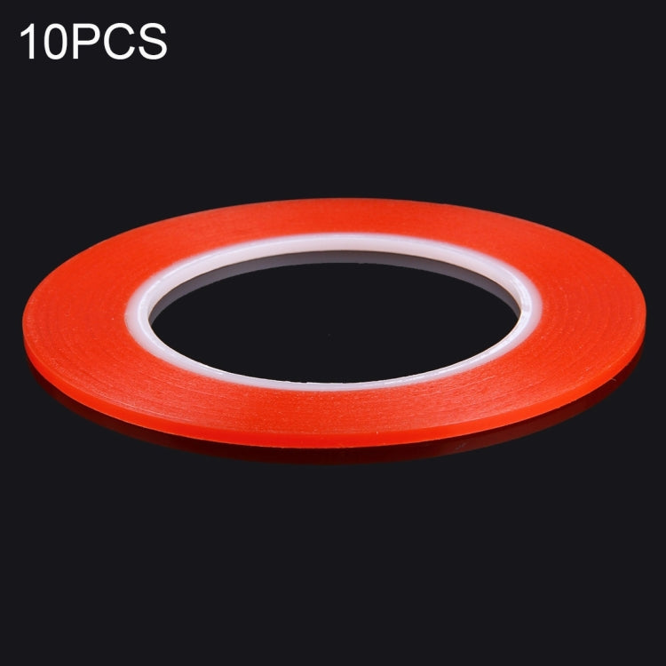 10 PCS 3mm Width Double Sided Adhesive Sticker Tape, Length: 25m(Red) - free shipping - PMC TechLife - Order now!