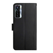 For Tecno Camon 17 Pro Genuine Leather Fingerprint-proof Horizontal Flip Phone Case(Black)