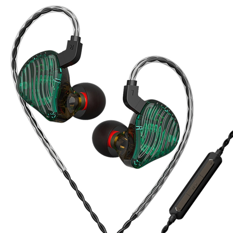 CVJ-CSE Ring Iron Hybrid Music Running Sports In-Ear Wired Headphone, Style:With Mic(Green) - free shipping - PMC TechLife - Order now!