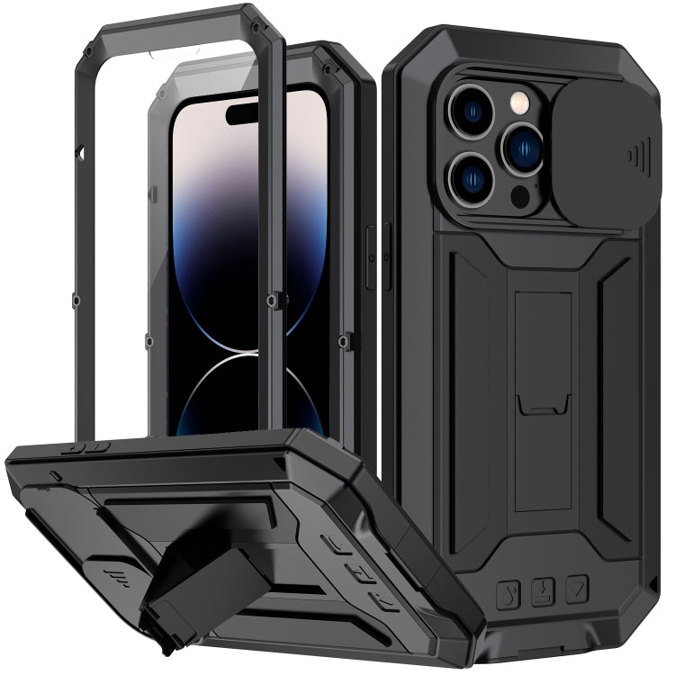 For iPhone 14 Pro R-JUST Shockproof Life Waterproof Dust-proof Case(Black) - free shipping - PMC TechLife - Order now!