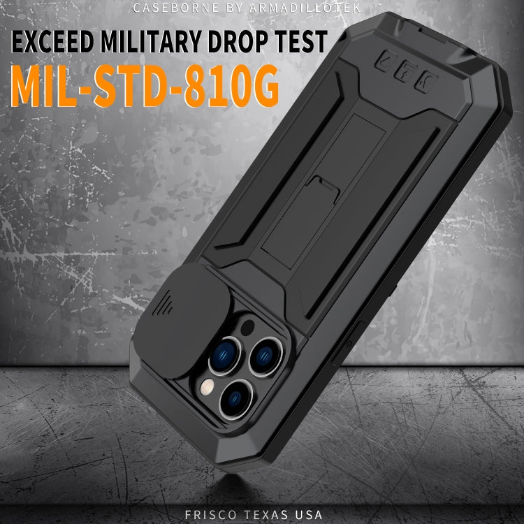 For iPhone 14 Pro R-JUST Shockproof Life Waterproof Dust-proof Case(Black) - free shipping - PMC TechLife - Order now!