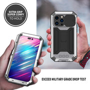 For iPhone 14 Pro Max R-JUST Shockproof Life Water-resistant Dust-proof Case (Silver)