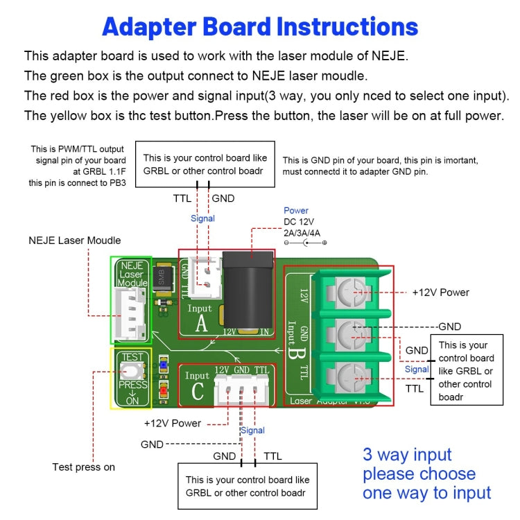 NEJE A40630 7.5W 450nm Laser Engraver Module Kits - free shipping - PMC Jewellery - Order now!