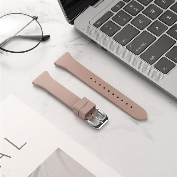 22mm Universal T-buckle Silicone Watch Band(Pink Sand)