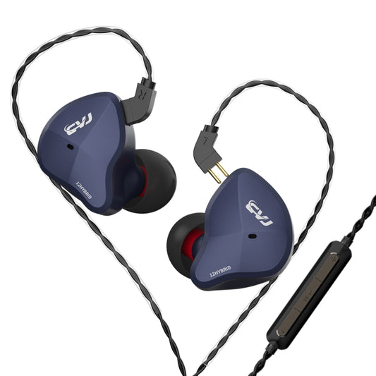 CVJ-CSN In-Ear Dual Magnetic Circuit Dynamic HIFI Wired Earphone, Style:With Mic(Blue) - free shipping - PMC Jewellery - Order now!
