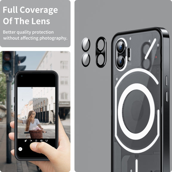 For Nothing Phone 1 Full Coverage Magnetic Phone Case(Black)