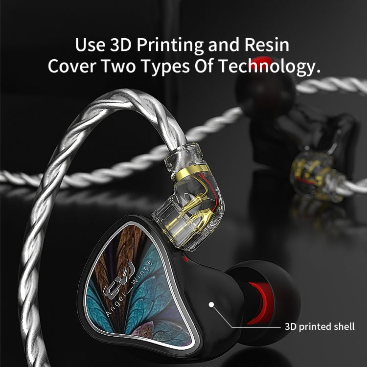 CVJ Angel Wings Hybrid Technology HiFi Music Wired Earphone No Mic - In Ear Wired Earphone by CVJ | Online Shopping South Africa | PMC Jewellery | Buy Now Pay Later Mobicred