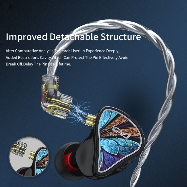 CVJ Angel Wings Hybrid Technology HiFi Music Wired Earphone No Mic - In Ear Wired Earphone by CVJ | Online Shopping South Africa | PMC Jewellery | Buy Now Pay Later Mobicred