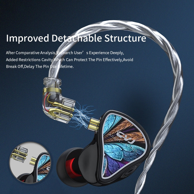 CVJ Angel Wings Hybrid Technology HiFi Music Wired Earphone With Mic - free shipping - PMC Jewellery - Order now!