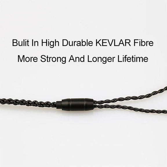 CVJ-V1 1.25m Oxygen-free Copper Silver Plated Upgrade Cable For 0.75mm Earphones, Without Mic
