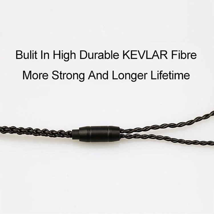 CVJ-V1 1.25m Oxygen-free Copper Silver Plated Upgrade Cable For 0.75mm Earphones, Without Mic