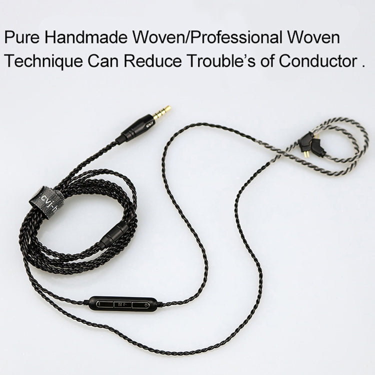 CVJ-V1 1.25m Oxygen-free Copper Silver Plated Upgrade Cable For MMCX Earphones, Without Mic - Cable & Splitter by CVJ | Online Shopping South Africa | PMC TechLife | Buy Now Pay Later Mobicred