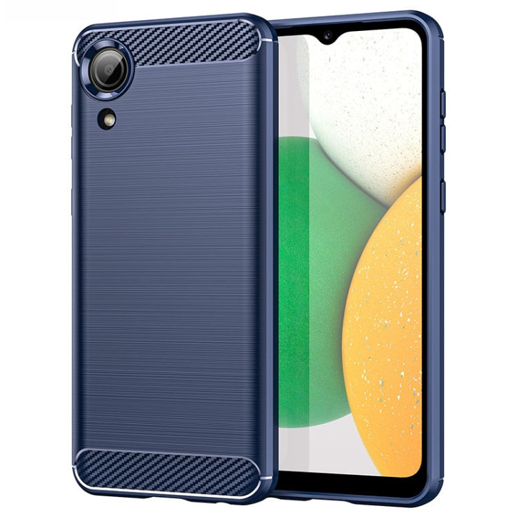 For Samsung Galaxy A03 Core Brushed Texture Carbon Fiber TPU Phone Case(Blue) - free shipping - PMC TechLife - Order now!