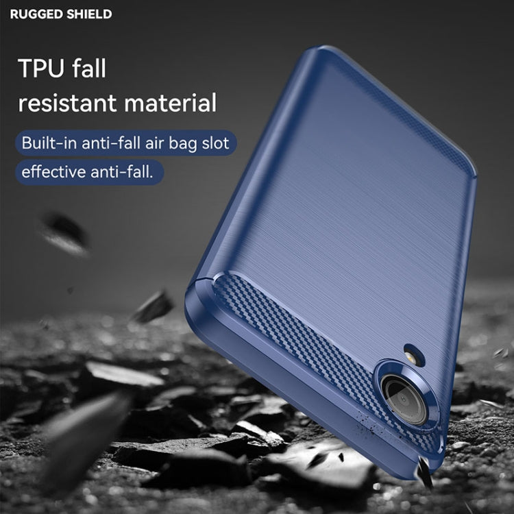 For Samsung Galaxy A03 Core Brushed Texture Carbon Fiber TPU Phone Case(Blue) - free shipping - PMC TechLife - Order now!
