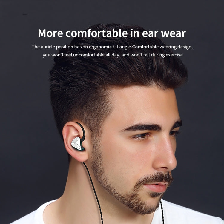CVJ Demon Double Dynamic Coil HiFi Music Wired Earphone No Mic(Silver) - free shipping - PMC Jewellery - Order now!