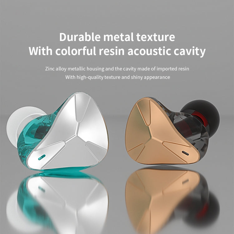 CVJ Demon Double Dynamic Coil HiFi Music Wired Earphone With Mic(Gold) - free shipping - PMC Jewellery - Order now!