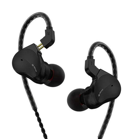 CVJ Mirror Hybrid Technology HiFi Music Wired Earphone No Mic(Black) - free shipping - PMC Jewellery - Order now!