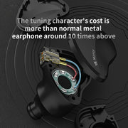 CVJ Mirror Hybrid Technology HiFi Music Wired Earphone No Mic(Blue)
