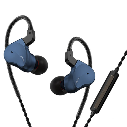 CVJ Mirror Hybrid Technology HiFi Music Wired Earphone With Mic(Blue) - free shipping - PMC Jewellery - Order now!
