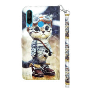 For Huawei P30 Lite / nova 4e 3D Painted Leather Phone Case(Naughty Cat)