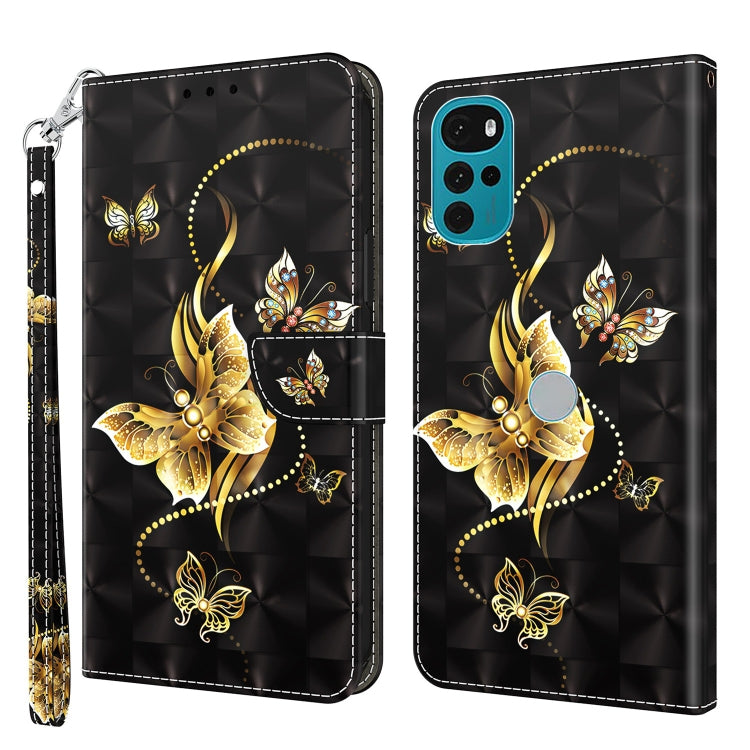 For Motorola Moto G22 3D Painted Leather Phone Case(Golden Swallow Butterfly) - free shipping - PMC TechLife - Order now!