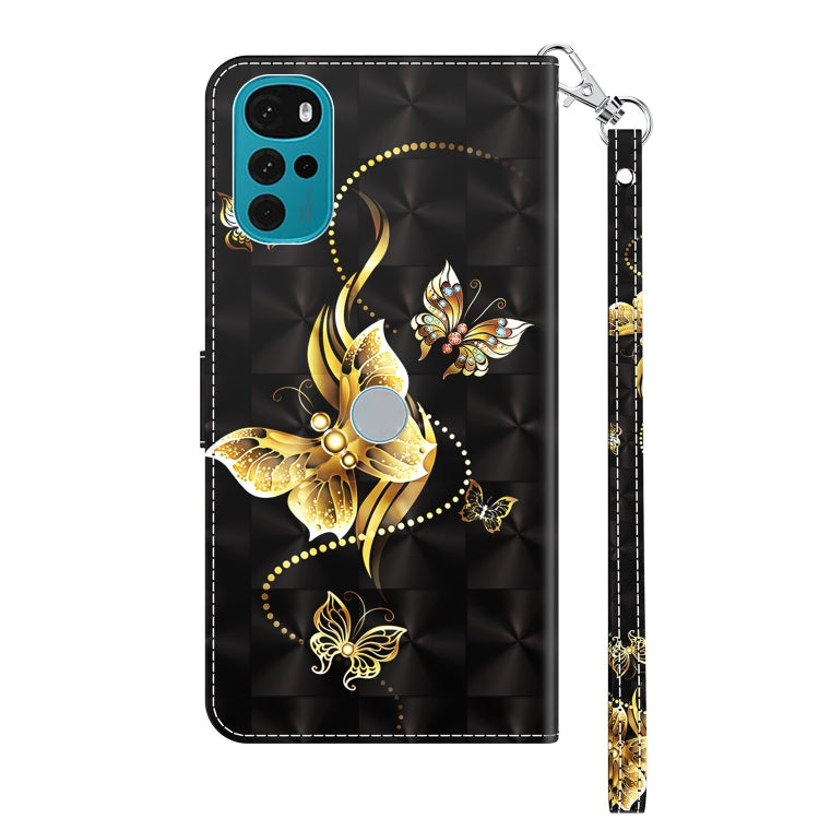 For Motorola Moto G22 3D Painted Leather Phone Case(Golden Swallow Butterfly) - free shipping - PMC TechLife - Order now!