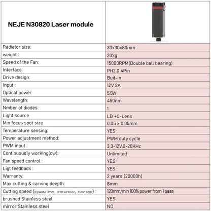 NEJE MASTER 3 Laser Engraver with N30820 Laser Module(EU Plug) - free shipping - PMC Jewellery - Order now!
