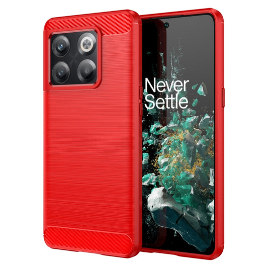 For OnePlus 10T Brushed Texture Carbon Fiber TPU Phone Case (Red) - free shipping - PMC Jewellery - Order now!