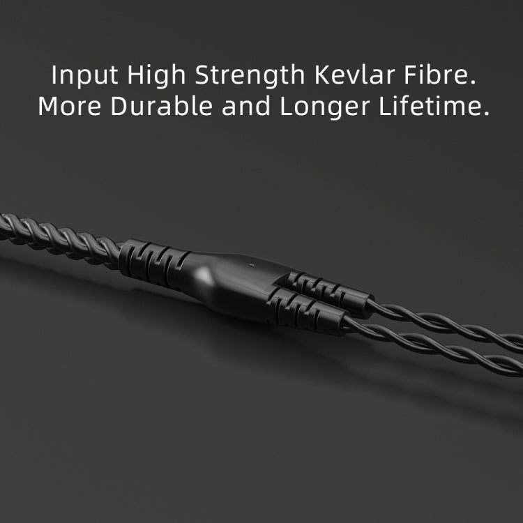 CVJ V2 1.25m Oxygen-free Copper Original 3.5mm Elbow Earphone Cable, Style:0.75mm No Mic(Black) - Cable & Splitter by CVJ | Online Shopping South Africa | PMC TechLife | Buy Now Pay Later Mobicred