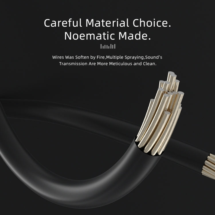 CVJ V2 1.25m Oxygen-free Copper Original 3.5mm Elbow Earphone Cable, Style:0.75mm No Mic(Black) - Cable & Splitter by CVJ | Online Shopping South Africa | PMC TechLife | Buy Now Pay Later Mobicred
