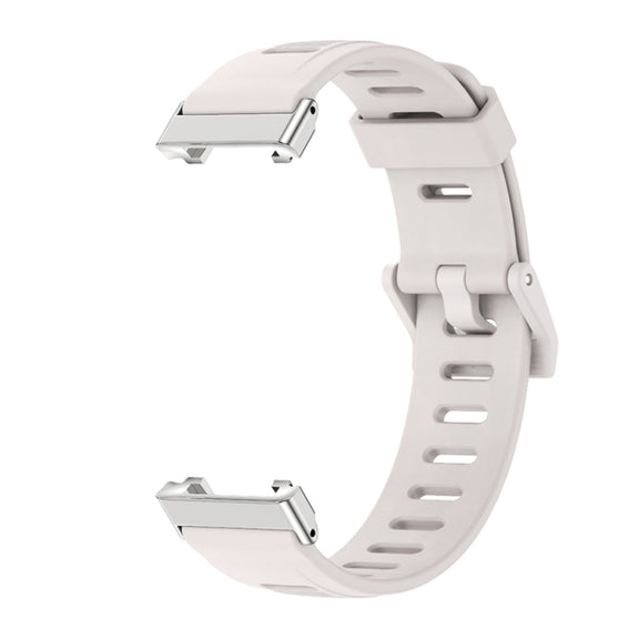 For Xiaomi Mi Band 7 Pro Mijobs Flat Hole TPU Watch Band(Grey Silver) - Watch Bands by MIJOBS