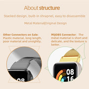 For Xiaomi Mi Band 7 Pro Mijobs Flat Hole TPU Watch Band(Grey Silver) - Watch Bands by MIJOBS