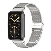 For Xiaomi Mi Band 7 Pro Mijobs Milan Buckle Stainless Steel Watch Band(Silver) - Watch Bands by MIJOBS