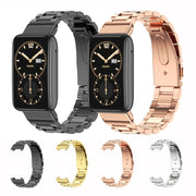 For Xiaomi Mi Band 7 Pro Mijobs Three-bead Metal Stainless Steel Watch Band(Rose Gold) - Watch Bands by MIJOBS