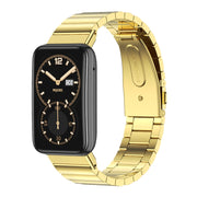 For Xiaomi Mi Band 7 Pro Mijobs Bamboo Stainless Steel Metal Watch Band(Gold) - Watch Bands by MIJOBS
