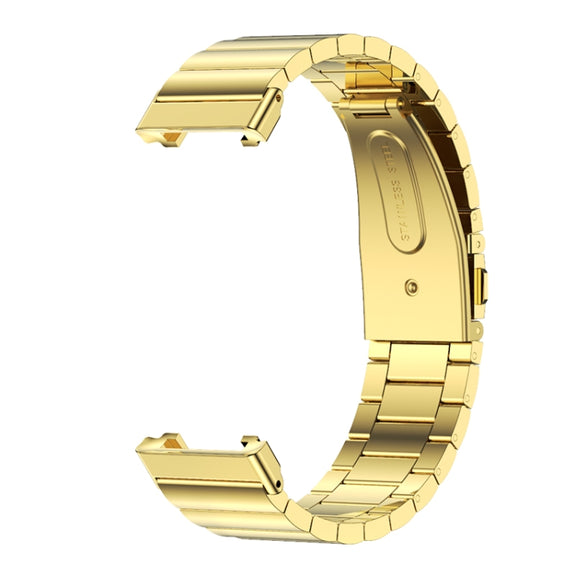 For Xiaomi Mi Band 7 Pro Mijobs Bamboo Stainless Steel Metal Watch Band(Gold) - Watch Bands by MIJOBS